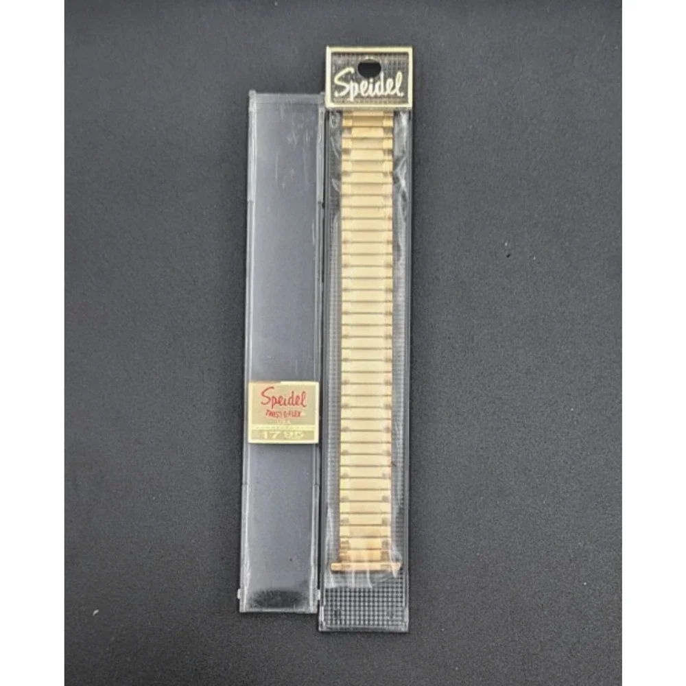 Speidel Gold Twist O Flex Stainless Steel Mens Watch Band